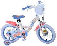 Bicicleta EL Disney Stitch 14 inch, roti gonflabile din cauciuc, roti ajutatoare, cosulet, scaun si ghidon ajustabile - 8
