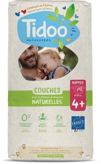 Scutece ecologice hipoalergenice Tidoo, marimea 4+ (9-20 kg), 42 bucati - 1