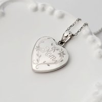 Medalion in forma de inima cu fotografii - Elegant Mom - Argint 925 - 1