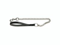 Lesa pentru caini din lant cu maner, 1.6mm x 90cm - 1