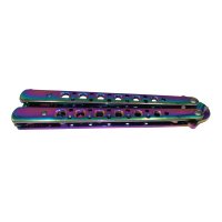 Briceag de antrenament, model fluture, Rainbow Stylish, 23.5 cm, multicolor, husa inclusa - 5