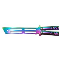 Briceag de antrenament, model fluture, Rainbow Stylish, 23.5 cm, multicolor, husa inclusa - 1