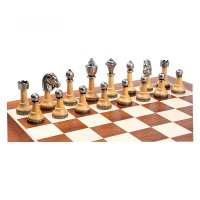 Set sah clasic Italfama cu tabla de sah din lemn de mahon - 1
