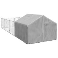 Canisa exterioara din otel galvanizat 6x2x1,5 m pentru caini - 5