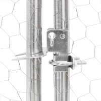 Canisa exterioara din otel galvanizat 6x2x1,5 m pentru caini - 7