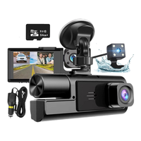 Camera auto tripla de bord Full HD 1080P, GoSafe, WDR, GPS, WIFI, aplicatie pe telefon, night vision, card 64 GB inclus - 12