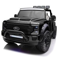 Masinuta electrica pentru 2 copii, Ford Super Duty F450,  300W, 24V 14A premium, neagra - 1