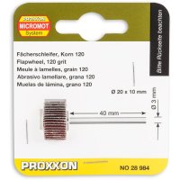 Perie Evantai Proxxon 28984 pentru Slefuire Lemn si Metal, O20 mm, Granulatie K120 - 1