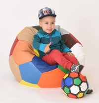 Fotoliu minge Pufrelax pentru copii telstar junior 3-10 ani chocolate strawberries umplut cu perle polistiren - 3