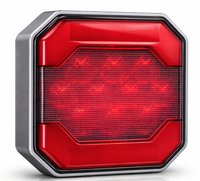 Set 2 Lampi LED Stop Auto Patrate 12V/24V pentru Remorca si Camion - 1