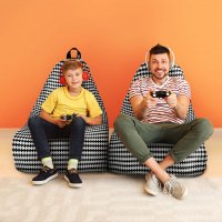 Fotoliu puf Updecoreg Chill XL, stil Scandinavian Black - 4