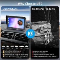 Sistem Multimedia Techstar® Apple Carplay/Android, Ecran tactil, 7 inch 1080P Full HD, Bluetooth, Mirror Link/card - 5