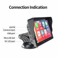 Sistem Multimedia Techstar® Apple Carplay/Android, Ecran tactil, 7 inch 1080P Full HD, Bluetooth, Mirror Link/card - 10