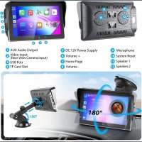 Sistem Multimedia Techstar® Apple Carplay/Android, Ecran tactil, 7 inch 1080P Full HD, Bluetooth, Mirror Link/card - 8