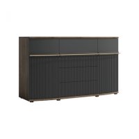 Comoda CANDY C 12, 2 usi, 4 sertare, grafit, 175x43x101 cm - 1