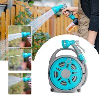 Furtun retractabil 20m cu tambur si pistol multifunctional cu 6 jeturi - 1