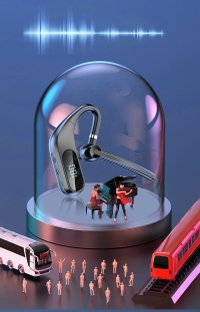 Casca Bluetooth Wireless MRG MKJ12 , Bluetooth 5.0, Handsfree, LCD, Negru - 2