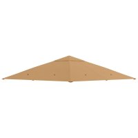 Outsunny Acoperis de schimb pentru foisor 3x3 m, poliester cu ventilatie si orificii de drenaj, 298x295 cm, bej - 1