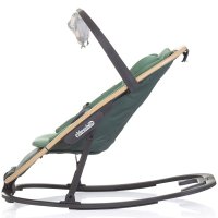 Scaunel balansoar Chipolino Senso Basil Wood cu spatar reglabil, bara de jucarii, suport pentru cap, centuri de siguranta, pliere compacta - 1