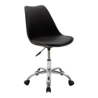 Set birou de studiu Uni 4 - 3 piese Nuc si Negru pentru birou modern - 4
