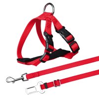 Ham si Centura Auto Pisici Rosu 20-50 cm/15 mm 1294 - 1
