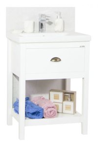 Set Baza front MDF si Lavoar seria 720, 60 cm, alb - 1