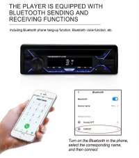 Casetofon Auto MRG M5258, 1 DIN, Bluetooth, Telecomanda, Display LCD RGB - 2