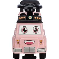 Vehicul ride-on Free2Move Ambulanta, cu lumini si sunete, spatiu de depozitare, 19-36 luni, Roz - 2