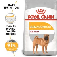 Royal Canin Medium Dermacomfort hrana uscata caine, prevenirea iritatiilor pielii, 3 kg - 1