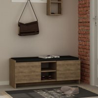 Dulap de pantofi cu banca Zulla Stejar 110x43x37 cm - 1