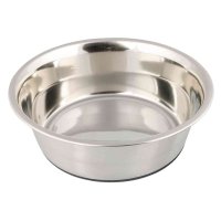 Castron Antiderapant pentru Câini TRIXIE din Inox, Rotund, Argintiu, S-M (1L, ⌀17cm) - 1