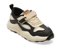 Pantofi sport SELECTION KIDS alb-negru, W313, din material textil - 1