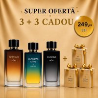 Luxury Trio Scandal King + Shadow + Tobacco + 3 Parfumuri cadou - 1