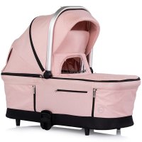 Carucior 3 in 1 pentru copii Chipolino Aurora Powder Pink, reversibil, spatar reglabil, cadru din aluminiu, suspensii, geanta, greutate admisa 22 kg - 6