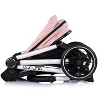 Carucior 3 in 1 pentru copii Chipolino Aurora Powder Pink, reversibil, spatar reglabil, cadru din aluminiu, suspensii, geanta, greutate admisa 22 kg - 8