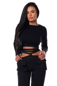 Pantaloni cu snur si buzunare pentru un look elegant - 1