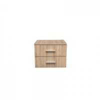 Noptiera ALMA cu 2 Sertare, Finish Sonoma Deschis, Dimensiuni 50x30x42 cm - 1
