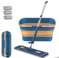 Set Mop cap rotativ si galeata pliabila Albastru / Galben - 1