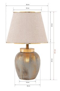 Veioză TM275 Crem 30x18x47 cm - 5