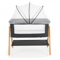 Patut pentru bebelusi Moni Kalinihta Premium Black 90x53x74 cm, cu suport pentru accesorii,plasa insecte si saltea inclusa, recomandat de la nastere pana la o greutate de maxim 11 kg - 6