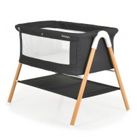 Patut pentru bebelusi Moni Kalinihta Premium Black 90x53x74 cm, cu suport pentru accesorii,plasa insecte si saltea inclusa, recomandat de la nastere pana la o greutate de maxim 11 kg - 2
