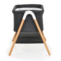 Patut pentru bebelusi Moni Kalinihta Premium Black 90x53x74 cm, cu suport pentru accesorii,plasa insecte si saltea inclusa, recomandat de la nastere pana la o greutate de maxim 11 kg - 4