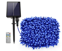 Instalatie solara decorativa 600 LED lungime 60 metri 1500 15 ALBASTRA - 1