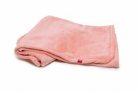 Paturica pufoasa de plus KidsDecor 100x120 cm din polyester Roz - 1