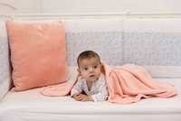 Paturica pufoasa de plus KidsDecor 100x120 cm din polyester Roz - 5