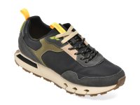 Pantofi sport negri GRYXX 7183 din material textil si piele naturala - 1