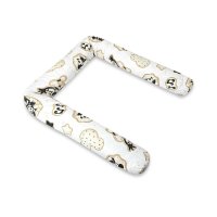Aparatoare pentru patut Qmini, tip rulou, cu husa detasabila, lungime 180 cm, din bumbac, Mickey Mouse - 3