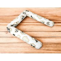 Aparatoare pentru patut Qmini, tip rulou, cu husa detasabila, lungime 180 cm, din bumbac, Mickey Mouse - 2