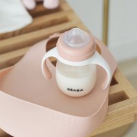 Baveta silicon Beaba Old Pink - 3