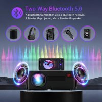 Videoproiector 1080P Full HD, WiFi, Bluetooth, 12000 Lumeni, Suporta 4K, Ecran de Proiectie 100 inch Inclus - 3
